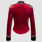 Women's Velvet V-Cut Military Style Jacket