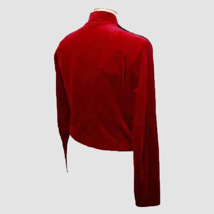 Montrose Kilt Jacket In Red Velvet