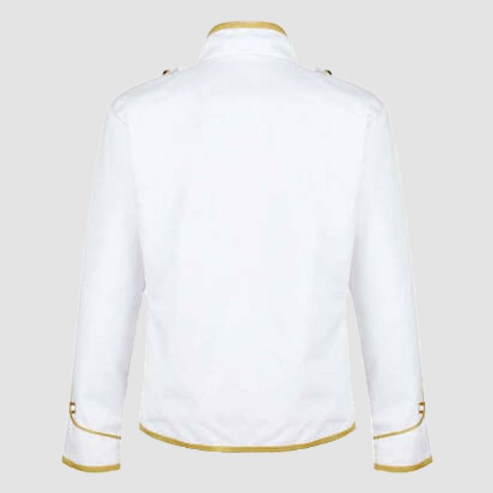 White Military Jackets White Gold
