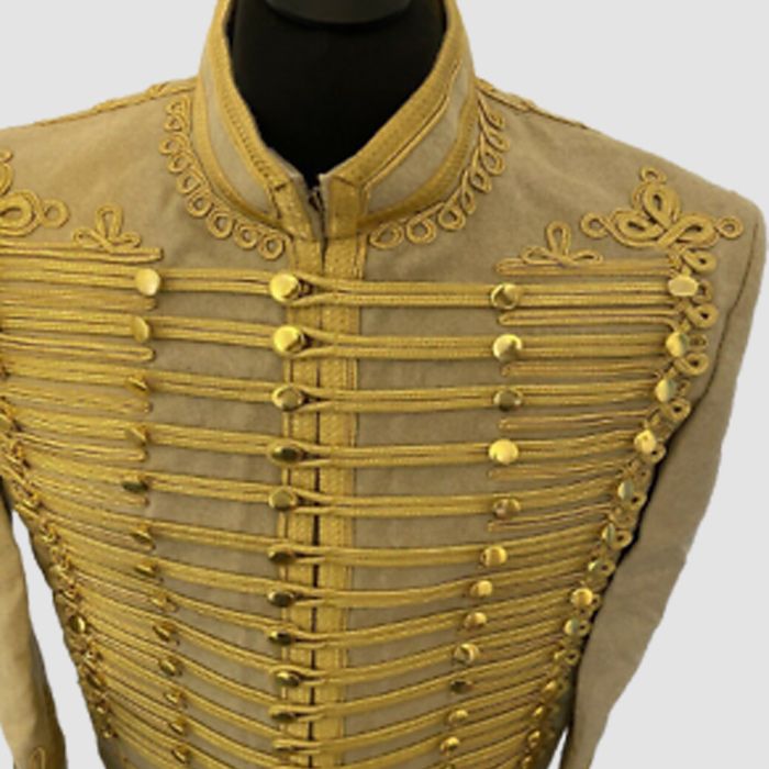 Elegant Napoleonic Hussar Military Uniform Style Jacket