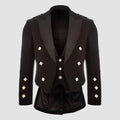 Men's Prince Charlie Jacket Waistcoat Black