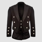 Men's Prince Charlie Jacket Waistcoat Black