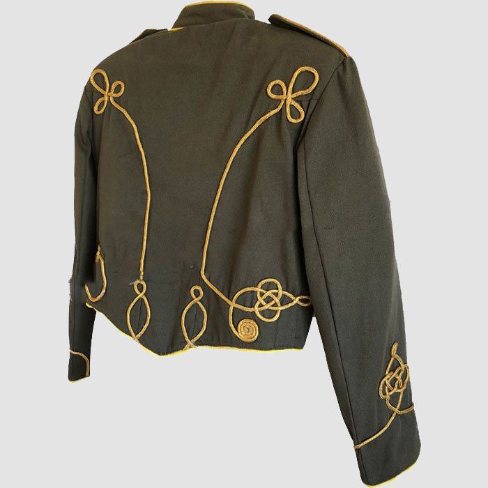 Steampunk Civil War Gray Wool Military Parade Jacket