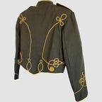Steampunk Civil War Gray Wool Military Parade Jacket