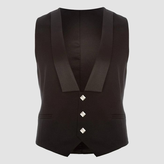 Men's Prince Charlie Jacket Waistcoat Black