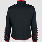 Men Black Banned Military Drummer Parade Jacket
