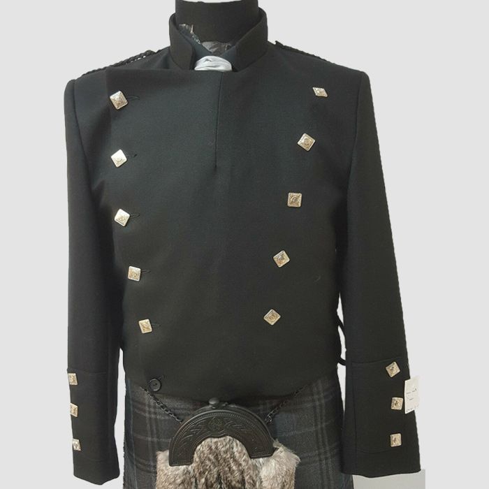Black Montrose Scottish kilt Jacket
