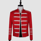 Men's British Military Hussar Jacket Artillery Tunic Uniform