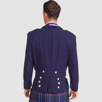 Navy Prince Charlie Jacket With 5 Button Vest