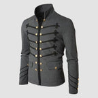 Vintage Jackets Men's Steampunk Military Parade Coat