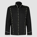 Black Military Jacket Hussar Uniform Parade