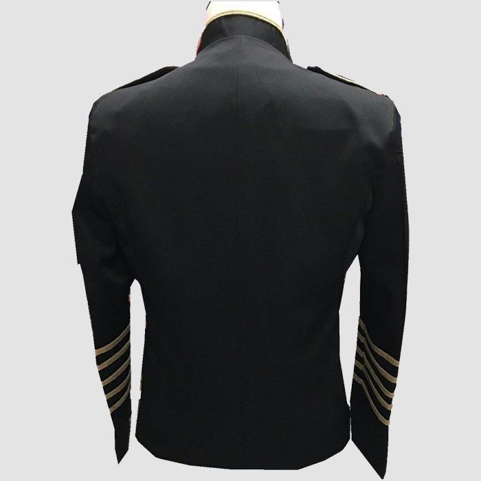 Military Hussar Gold Braid Slim Fit Jacket For Men's
