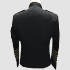 Military Hussar Gold Braid Slim Fit Jacket For Men's