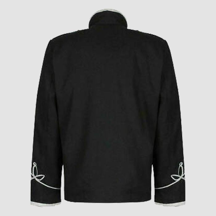 Black Military Jacket Hussar Uniform Parade