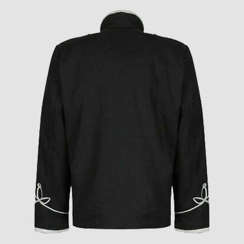 Black Military Jacket Hussar Uniform Parade