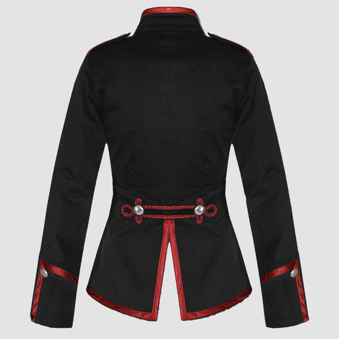 Red And Black Jacket Gothic Gothic Military Parade