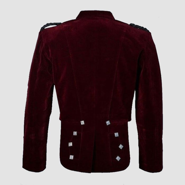 Red Velvet Prince Charlie Kilt Jacket