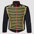 Men's Napoleonic John Smith Gold Embroidery Black Military Jacket