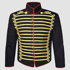 Men's Napoleonic John Smith Gold Embroidery Black Military Jacket