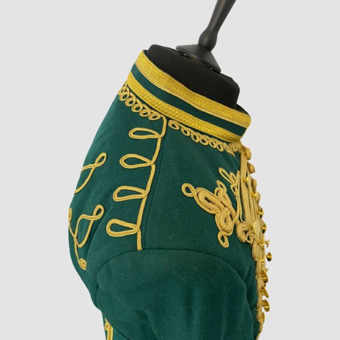 Napoleonic Hussar Uniform Military Style Gold Braided Jacket