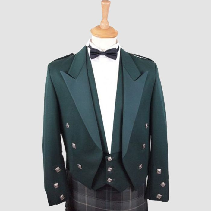 Bottle Green Prince Charlie Jacket & Waistcoat