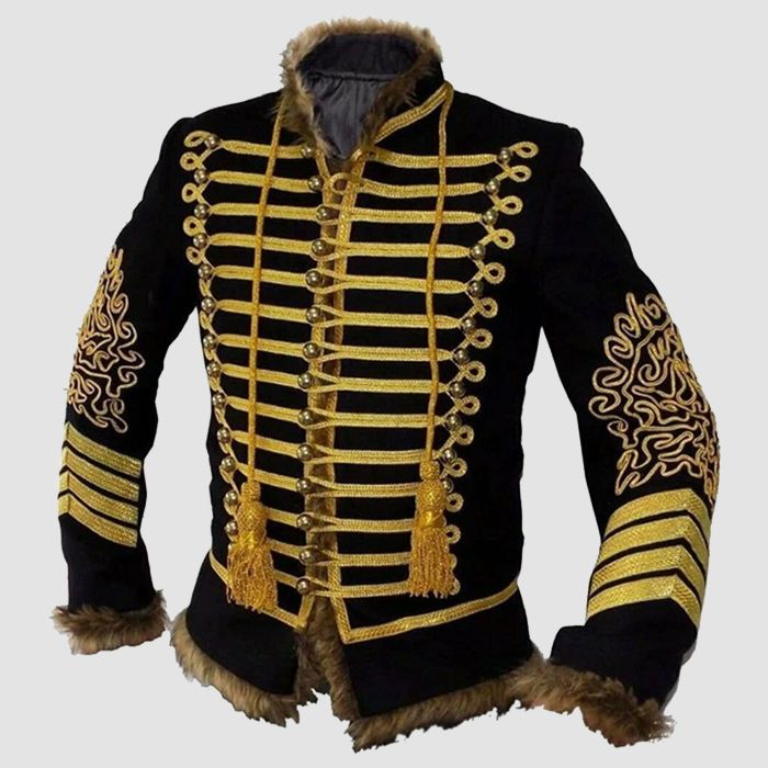 New Napoleonic Hussar Jacket Military Uniform Piping Tunic