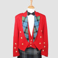 Red Prince Charlie Jacket & 3 Button Waistcoat