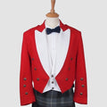 Red Prince Charlie Jacket & White Waistcoat