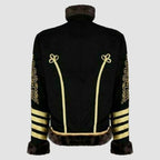 Black Faux Fur Jacket For Men Premium Military Hussar Uniform