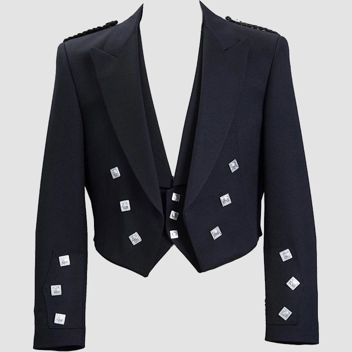 Navy Midon Prince Charlie Jacket & Waistcoat