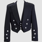 Navy Midon Prince Charlie Jacket & Waistcoat