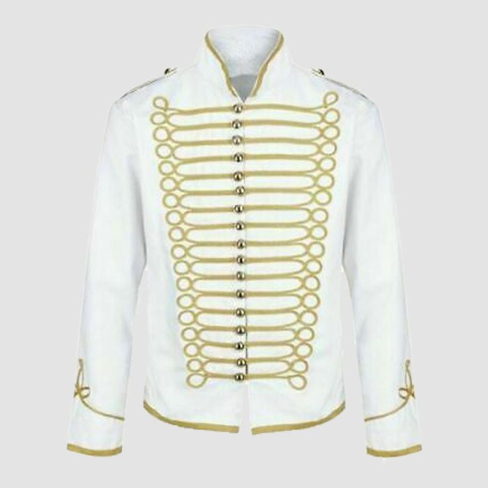 White Military Jackets White Gold