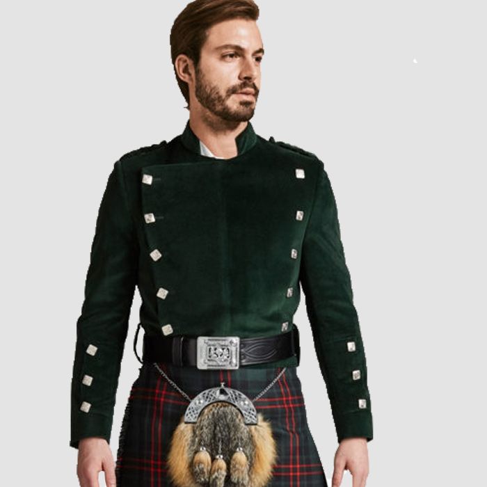 Montrose Green Velvet Kilt Jacket