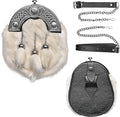 Formal White Rabbit Formal Sporran with Celtic Dara Cantle