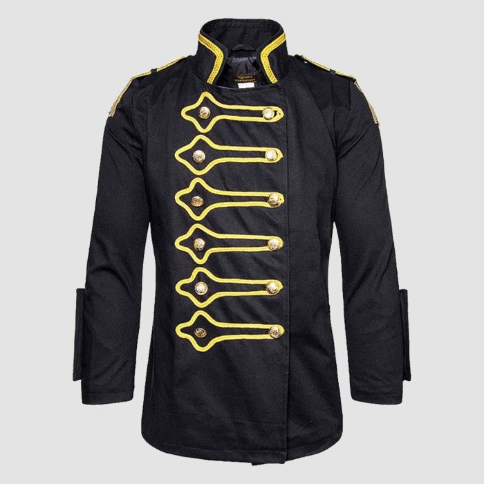 Black And Gold jacket Golden Steampunk Drummer Jacket