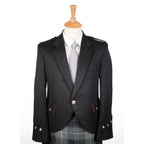 Argyll Kilt Jacket - Black Tweed Wool