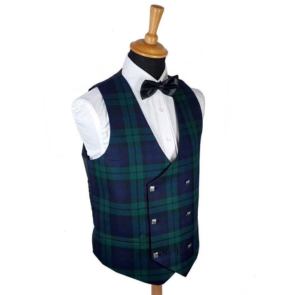 Double Breasted Tartan Waistcoat