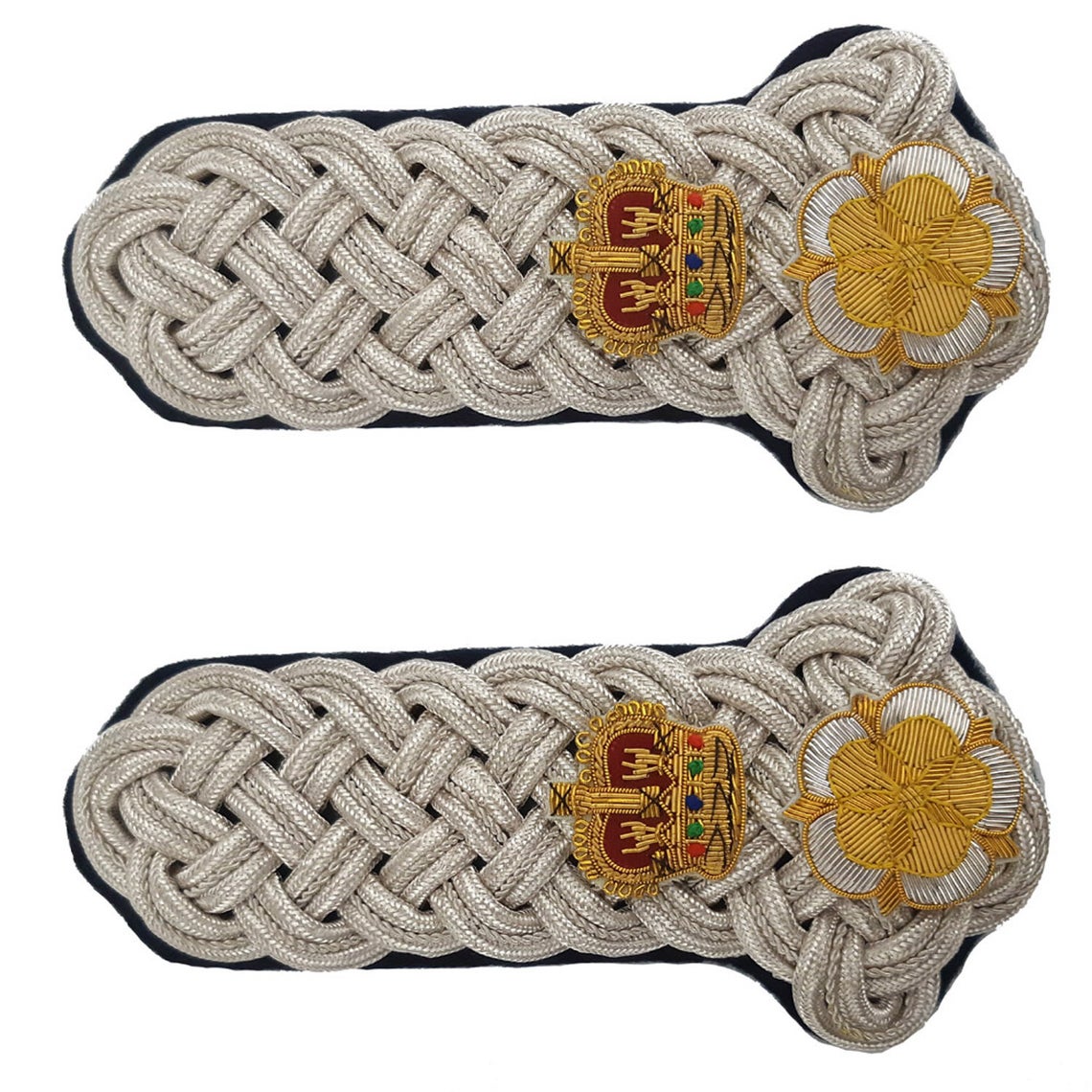 English Deputy Lord Lieutenant Shoulder Epaulettes Boards Bullion Wire Twist Cord