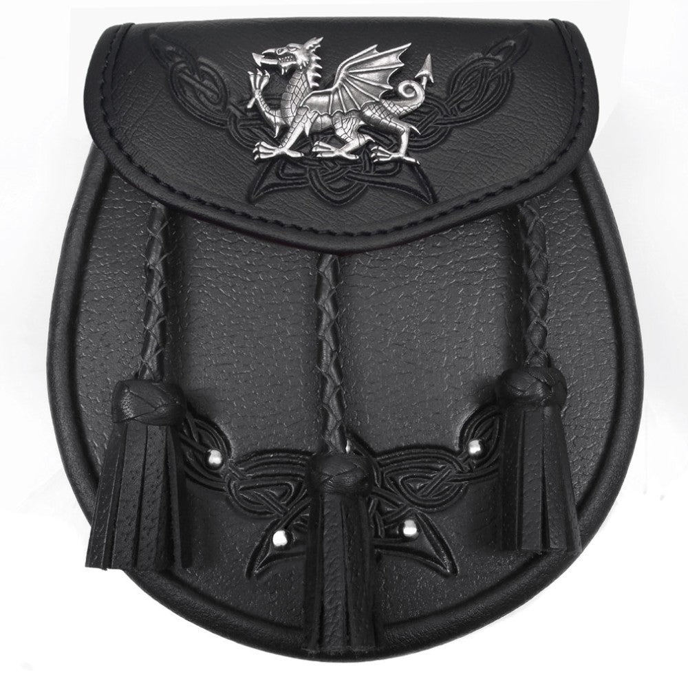 Welsh Day Sporran Black