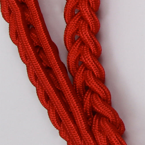 Aiguillette in Red Silk with Gold Tags