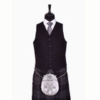 Braemar Tweed Jacket in Black Arrochar