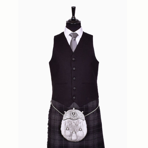 Braemar Tweed Jacket in Black Arrochar