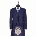 Braemar Tweed Jacket in Navy Arrochar