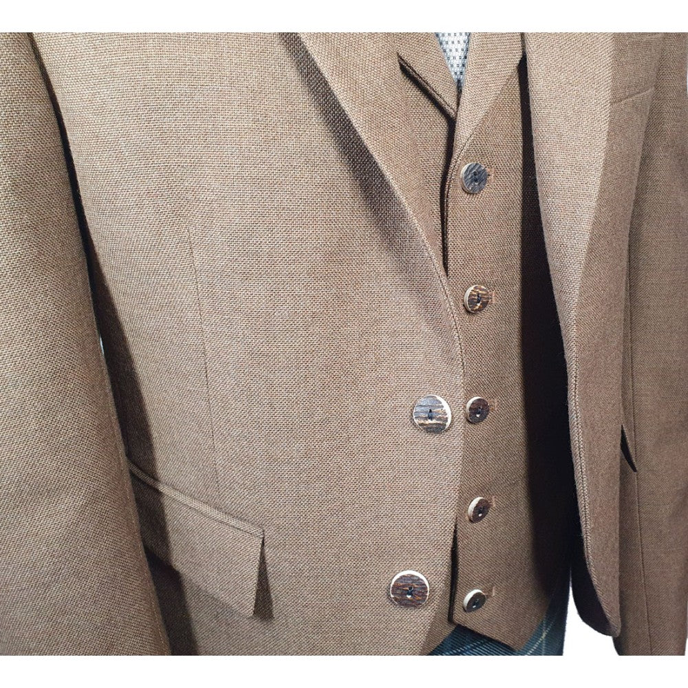 Rothesay Kilt Jacket and Waistcoat - Brown Tweed