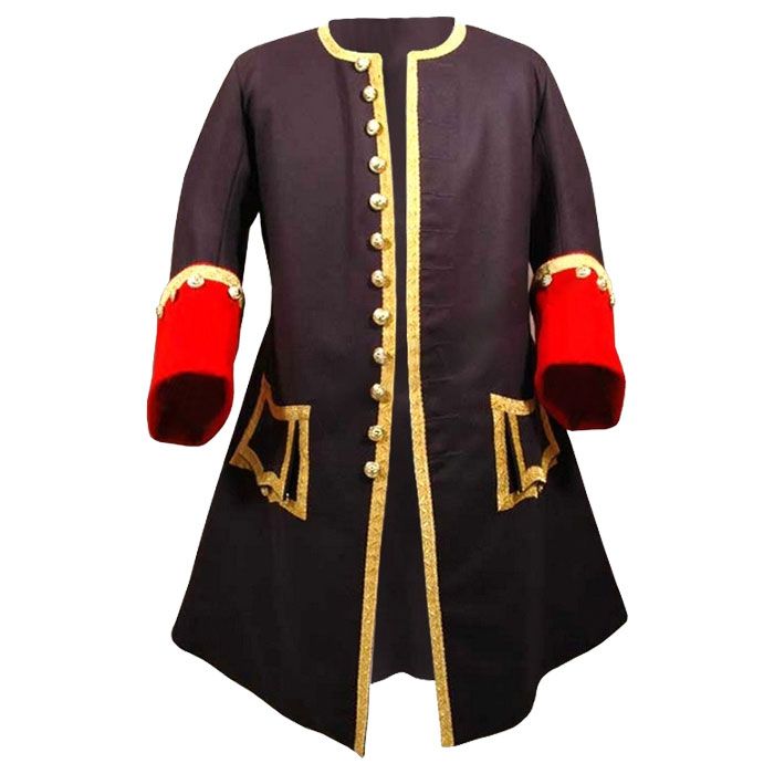 French Navy Officer Dark Blue Wool Coat