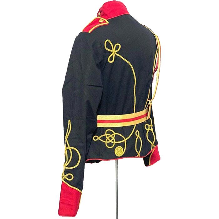 Men's Black Jacket Ceremonial Hussar Officers Jacket