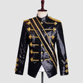 Men's Sequin Uniform MJ Dance Wear Glitter Black Michael Jackson