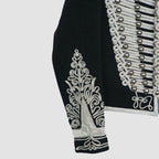 Wool Men's Black Napoleonic Hussar Jacket Uniform Military Style Tunic Pelisse Jimmy Hendrix Jacket