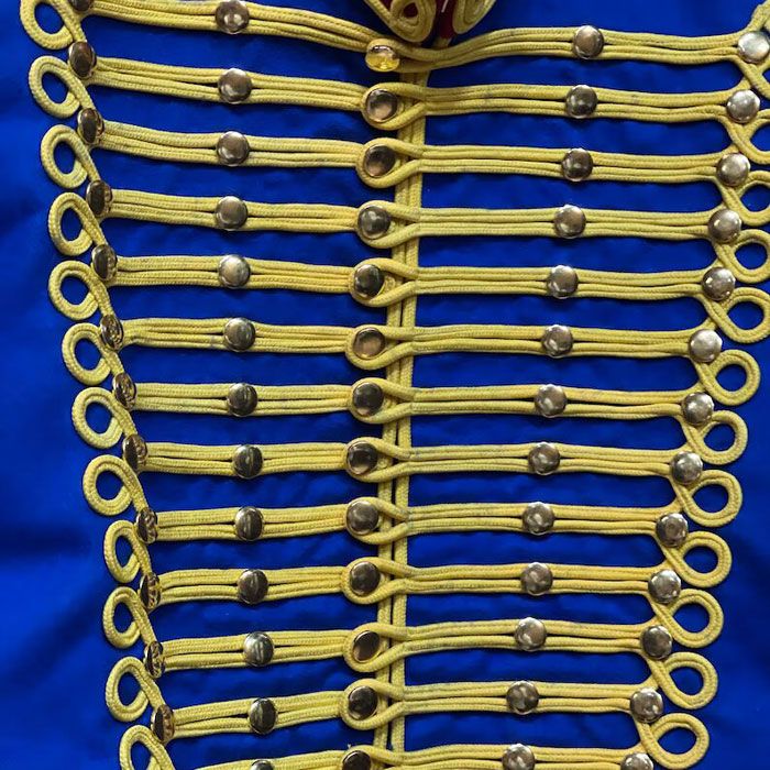 Royal Blue Hussars Jacket Scottish Tunic Jacket Military Uniform Napoleonic