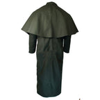 Black Cotton Duster Foot Pattern Grate Coat